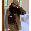 Cross-border scarf wholesale e-commerce live streaming supply chain supply 39 Monochrome series Solid Oreo details Picture